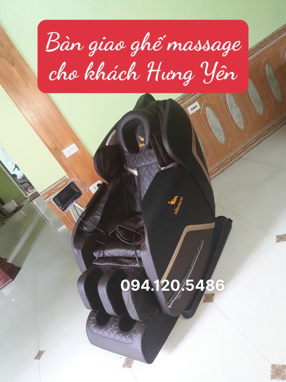 Bàn Giao Ghế Massage Toàn Thân Havinco HAV615 Cho Khách Hàng ở Hưng Yên