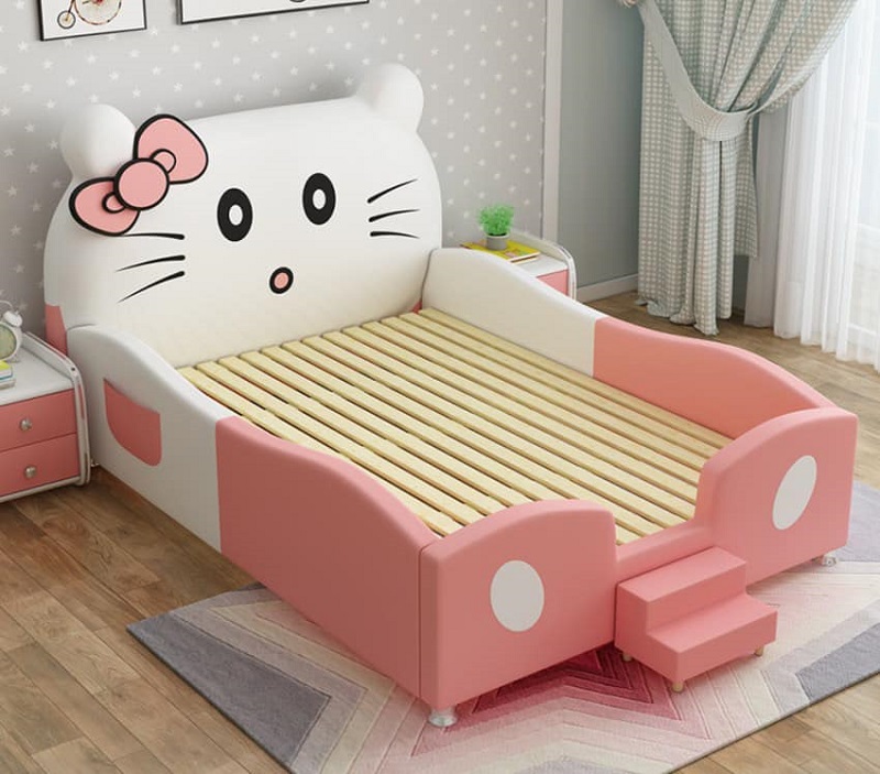 Giường ngủ cho bé gái hello kitty GNCB18